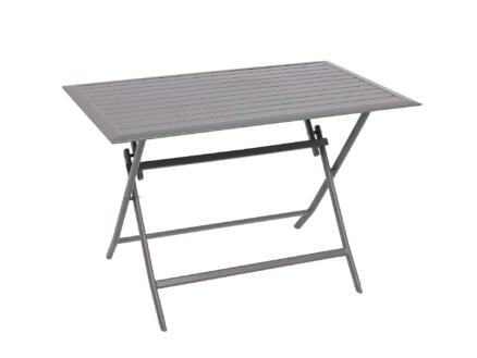 Garden Plus Table pliante 110x70 cm gris foncé