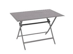 Garden Plus Table pliante 110x70 cm gris foncé