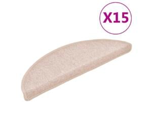 Tapis d'escalier 56x17x3 cm taupe 15 pièces
