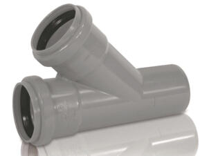 Té MF 40mm 45° PVC gris