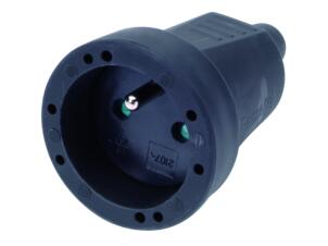 Profile Tegenstekker 16A rubber zwart