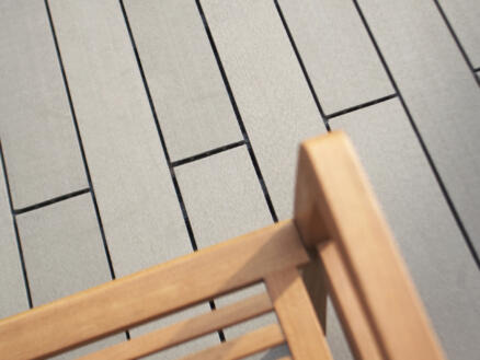 Terrasse 400x400 cm carrée composite gris