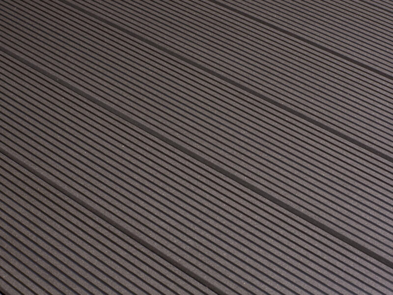 Terrasse 400x400 cm en L composite anthracite