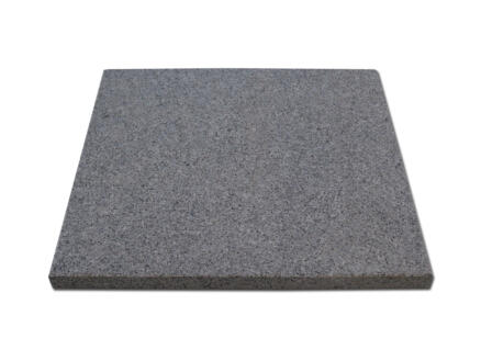 Terrastegel 40x40x2 cm 0,16m² geborsteld graniet grijs 1