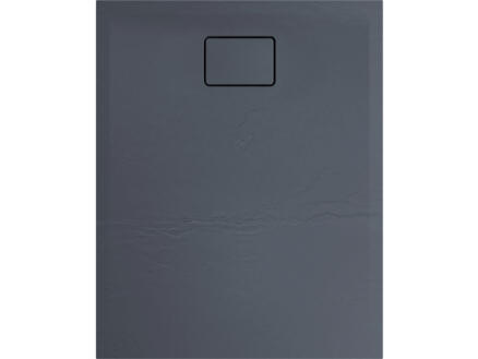 Allibert Terreno receveur de douche 100x80 cm polybéton gris silex 1