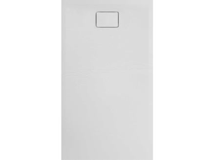 Allibert Terreno receveur de douche 140x80 cm polybéton blanc quartz 1
