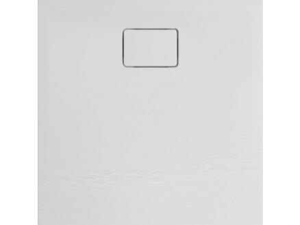 Allibert Terreno receveur de douche 80x80 cm polybéton blanc quartz 1