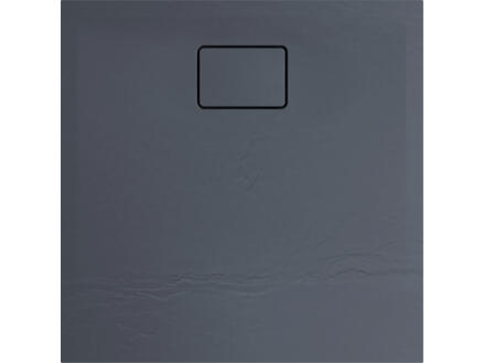 Allibert Terreno receveur de douche 80x80 cm polybéton gris silex