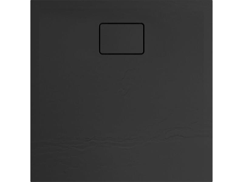 Allibert Terreno receveur de douche 80x80 cm polybéton noir basalte