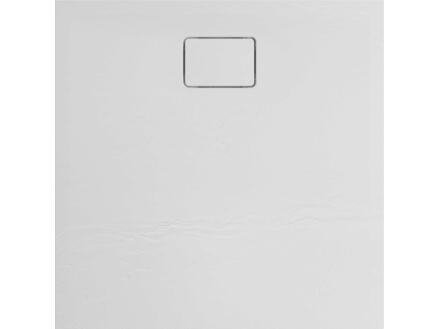 Allibert Terreno receveur de douche 90x90 cm polybéton blanc quartz 1