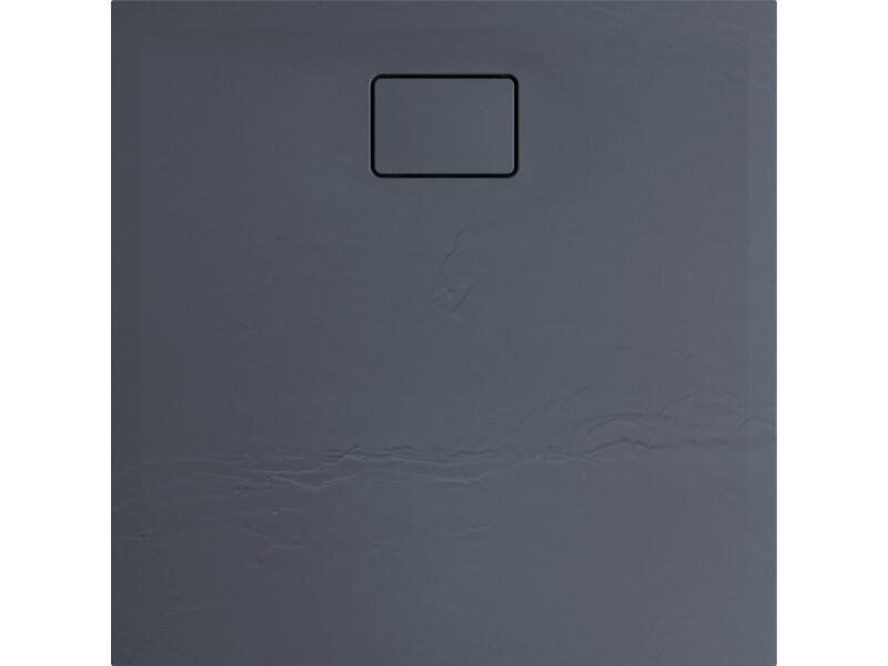 Allibert Terreno receveur de douche 90x90 cm polybéton gris silex