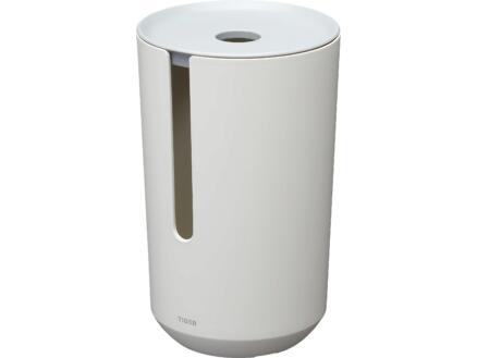 Tiger Tess porte-papier toilette de réserve à couvercle blanc/gris clair 1