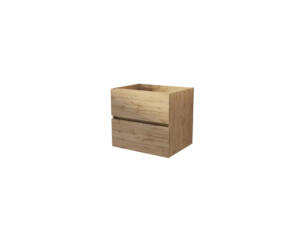 Aurlane Timber badkamermeubel 60cm staand 2 lades eik