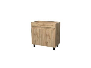 Aurlane Timber salle de bains 80cm à poser 2 portes chêne