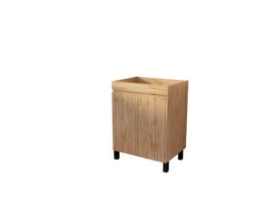 Aurlane Timber wastafelkast 60 cm 2 deuren eik