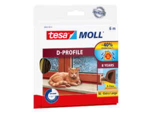 Tesa Tochtstrip D 6m 0,9cm bruin