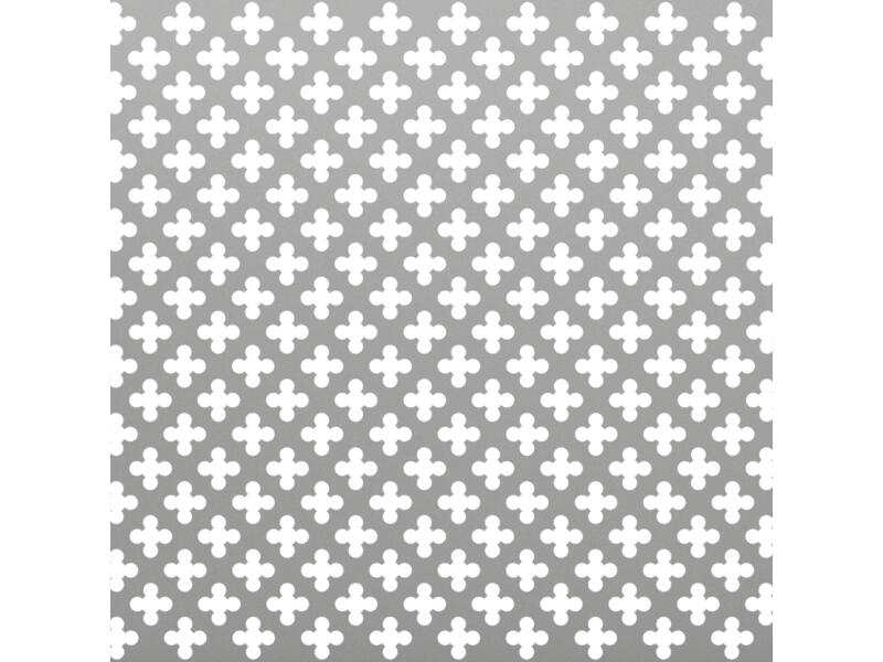 Tôle Acier Perforée Motif Croix 1mm 500x250mm - Décoration Industrielle Portail Garde-Corps Meuble