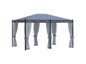 Tonnelle avec moustiquaires 3x4 m acier anthracite