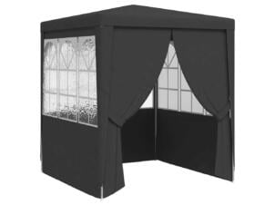 Tonnelle avec parois latérales 90 g/m² 2x2 m anthracite