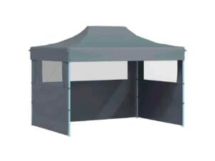 Tonnelle pliable avec 3 parois latérales 3x4 m anthracite