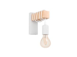 Eglo Townshend applique murale E27 max. 10W blanc/chêne
