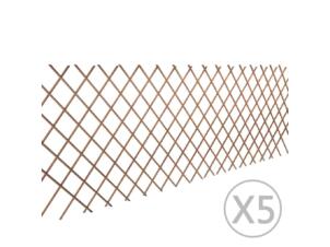 Treillis de jardin 180x90 cm saule 5 pièces