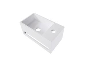 Trevi lave-mains droite 35cm solid surface blanc