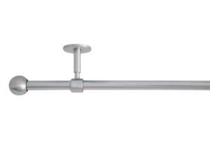 My Deco Tringle à rideau extensible 120-210 cm set complet finition inox
