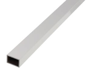 Tube rectangle 30x15x1 mm 100cm aluminium anodisé argent
