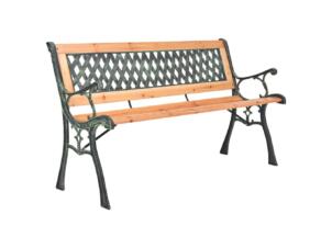 Tuinbank 116cm gietijzer/massief vurenhout
