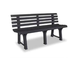 Tuinbank 145,5cm kunststof antraciet