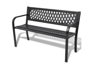 Tuinbank staal 118cm zwart