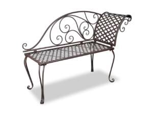 Tuinmeubel chaise longue 128cm staal antiekbruin