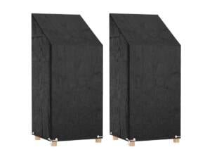 Tuinstoelhoes met 8 ogen 65x65x110/150 cm polyethyleen 2 stuks