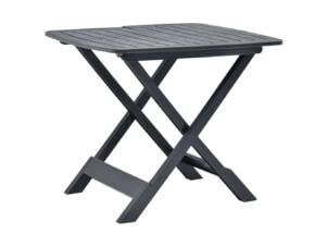 Tuintafel inklapbaar kunststof 79x72x70 cm antraciet
