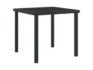 Tuintafel metaal 80x80x73 cm zwart