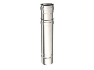Saninstal Tuyau réglable pour poêle à pellets inox 316 80mm 35-55 cm