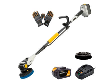 Batavia Twin Brush brosse de nettoyage sans fil 18V Li-Ion + chargeur + accessoires