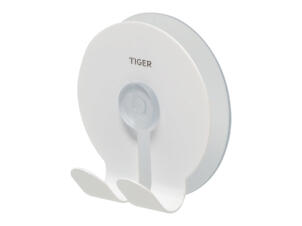 Tiger Twin crochet porte-serviette ventouse blanc