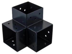 Suki Type B koppelstuk hoek 3 aansluitingen 90° 91x91 mm antraciet