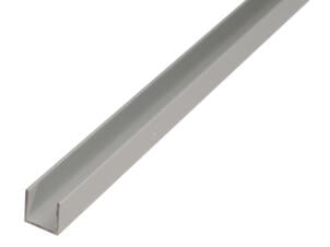 U-profiel 10x10x8x1 mm 100cm geanodiseerd aluminium zilver