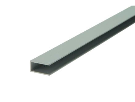 Arcansas U-profiel 1m 10x20 mm geanodiseerd aluminium mat 1
