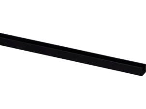 U-profiel kunststof 10x13 mm 260cm zwart