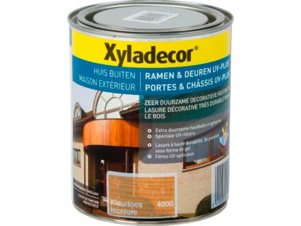 Xyladecor UV-plus houtbeits ramen & deuren 0,75l kleurloos 1