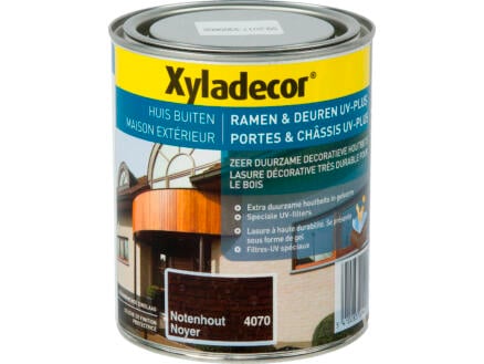 Xyladecor UV-plus houtbeits ramen & deuren 0,75l notenhout 1