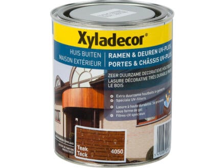 Xyladecor UV-plus houtbeits ramen & deuren 0,75l teak 1