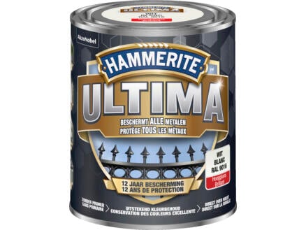 Hammerite Ultima laque peinture métal brillant 0,75l blanc 1