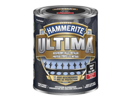 Hammerite Ultima laque peinture métal brillant 0,75l noir