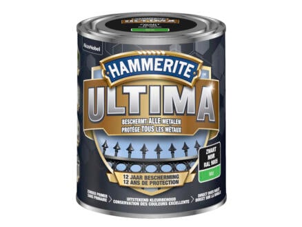 Hammerite Ultima laque peinture métal mat 0,75l noir 1