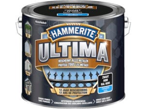 Hammerite Ultima laque peinture métal satin 2,5l noir